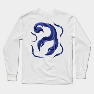 Scorpio Zodiac Sign - Blue Long Sleeve T-Shirt